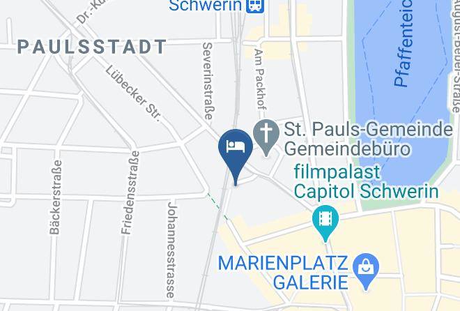Schwerin - Biohotel Amadeus Maps