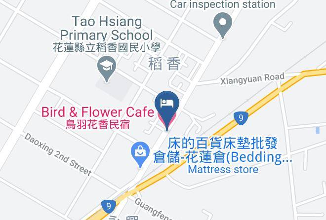 Bird & Flower Cafe Mapa - Taiwan - Hualiennty