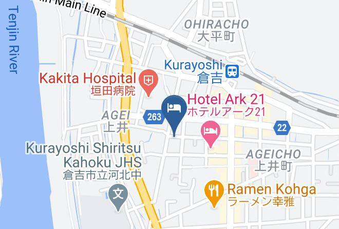 Kurayoshi City - Bisiness Inn Kawasaki Maps