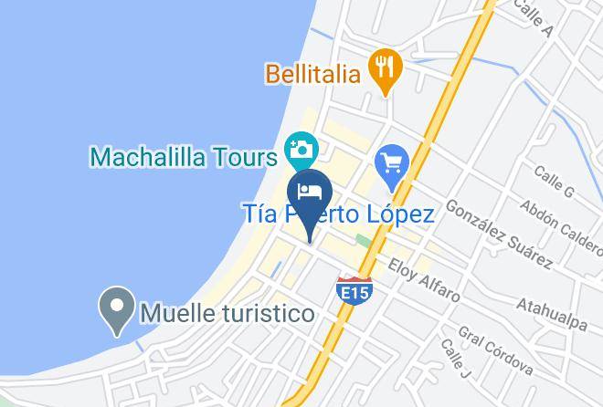 Puerto Lopez - Bistro Del Mar Restaurant Maps