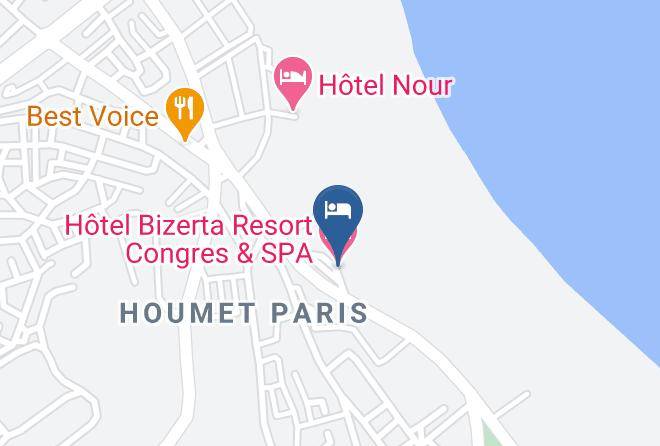 Hotel Bizerta Resort Congres & Spa Map - Tunisia