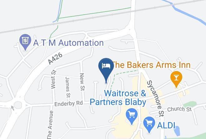 Leicestershire - Blaby Westfield House Hotel Maps