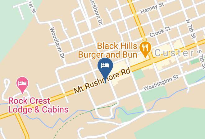 Custer - Black Hills Mile Hi Motel Maps