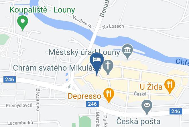 Louny - Black Horse Hotel Maps