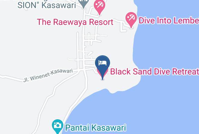 Kota Bitung - Black Sand Dive Retreat Maps