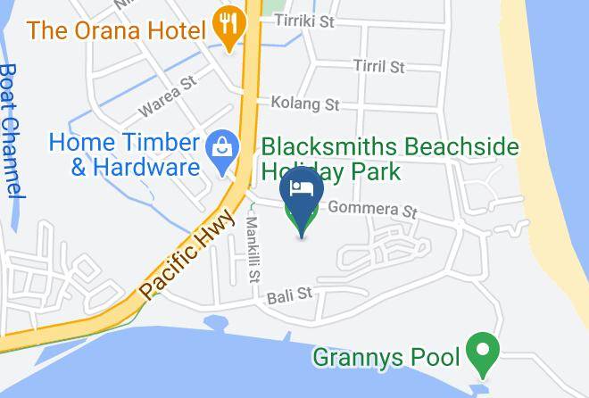 Lake Macquarie - Blacksmiths Beachside Holiday Park Maps
