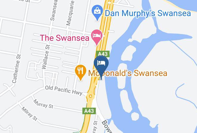 Blackswan Waterfront Motel Map