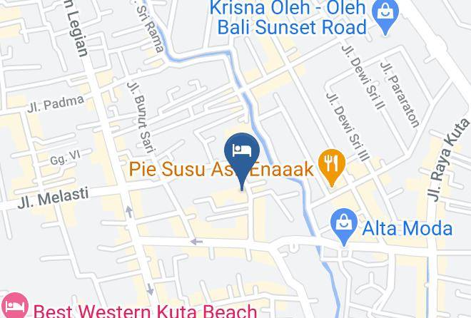 Badung Regency - Bliss Surfer Hotel By Tritama Hospitality Maps