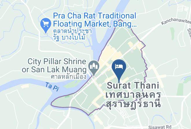 Amphoe Mueang Surat Thani - Blu Monkey Hub & Hotel Suratthani Maps