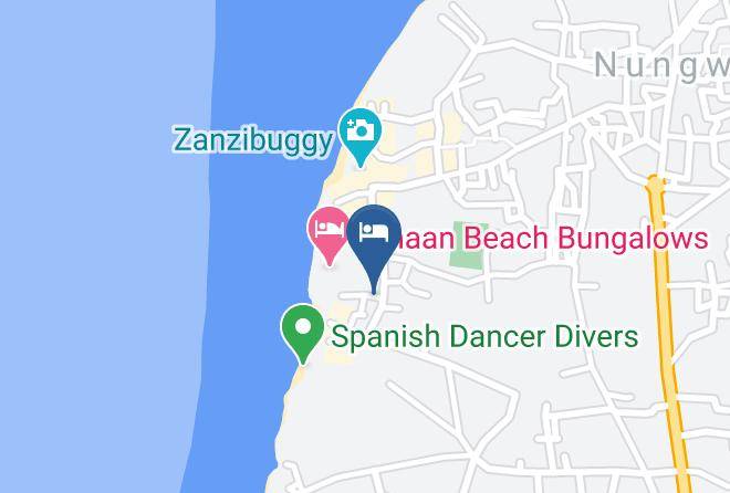Zansibar North Central - Blue And White Beach Bungalows Maps