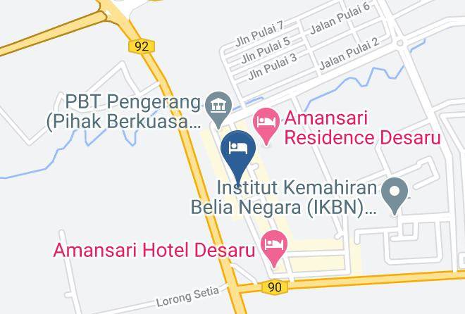 Blue District Hostel Map - Johore - Kota Tinggi District