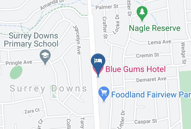 Blue Gums Hotel Motel Map