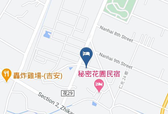Blue Magpie Mapa - Taiwan - Hualiennty