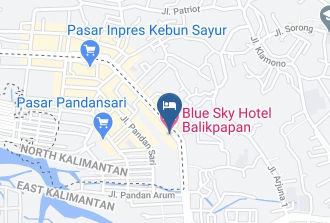 Blue Sky Hotel Balikpapan Map