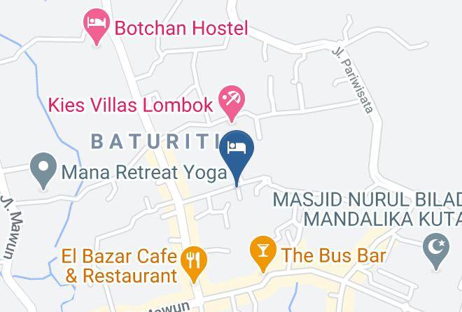 Blue Sky Kuta Lombok Map