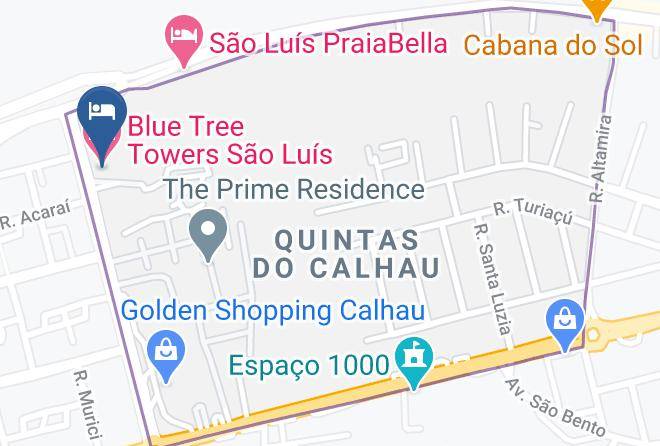 Blue Tree Towers Sao Luis Map