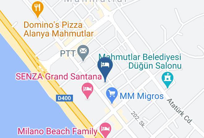 Alanya - Blue Velvet Hotel Maps