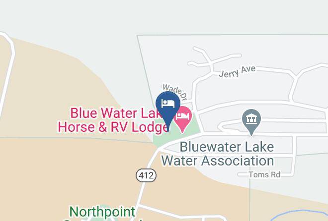Blue Water Lake Lodge Rv & Horse Motel Map