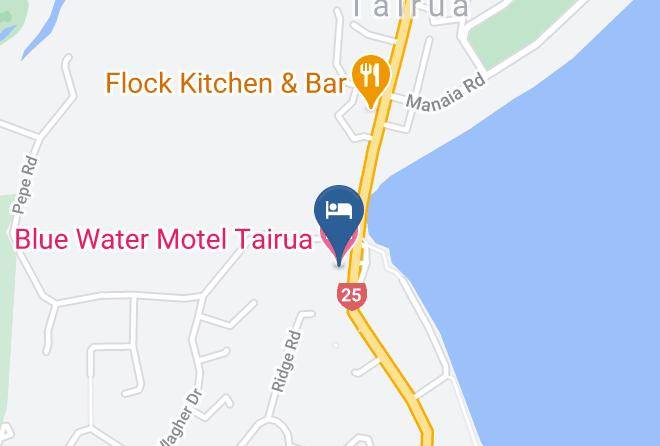 Thames Coromandel - Blue Water Motel Tairua Maps