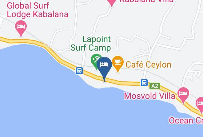Galle - Blue Whale Surf Hotel Maps