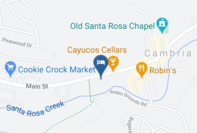 San Luis Obispo - Bluebird Inn Cambria Maps