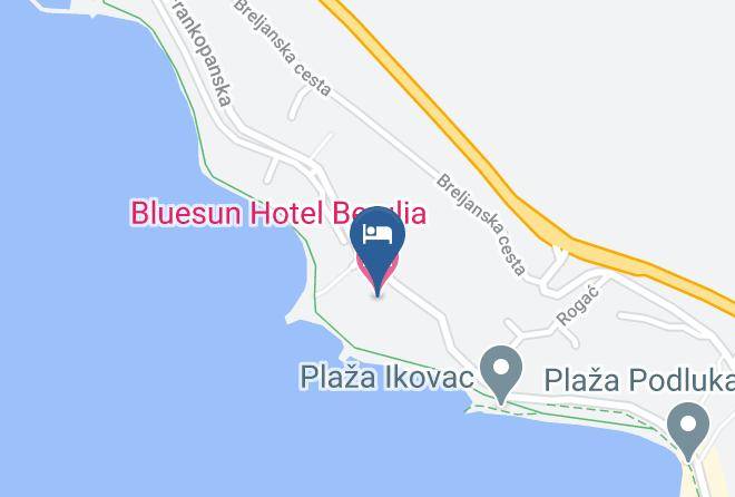 Donja Brela - Bluesun Hotel Berulia Maps