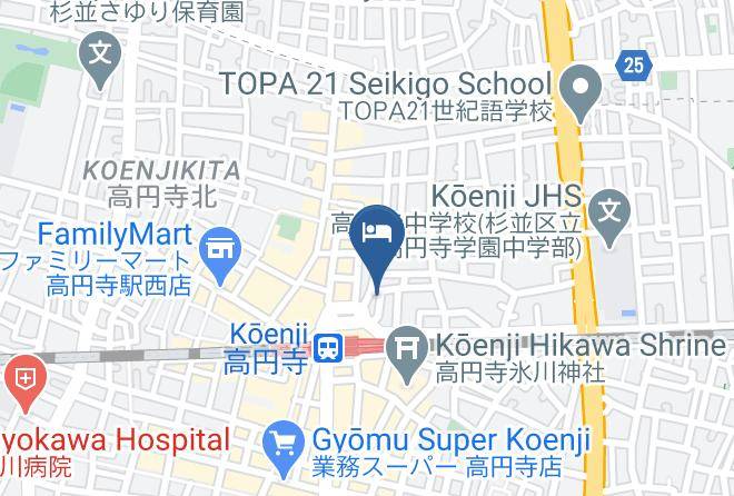 Suginami Ward - Bna Hotel Koenji Maps