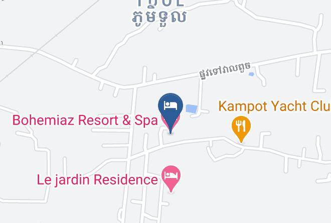 Kampot Town - Bohemiaz Resort & Spa Maps