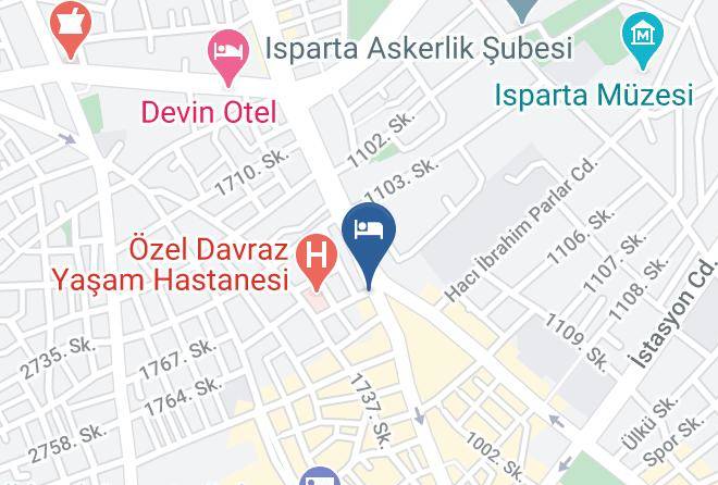 Isparta Pasa Mehmet - Otel Bolat Maps