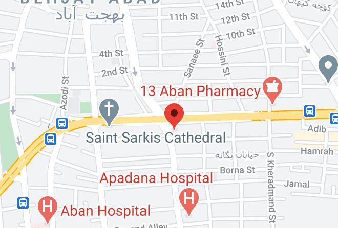 Tehran - Bolour Hotel Maps