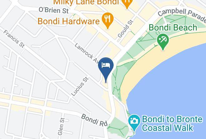 Bondi 38 Serviced Apartments Map - New South Wales - Waverley