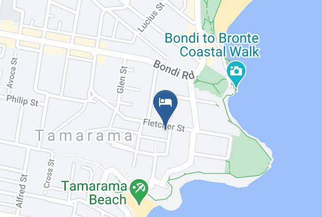 Bondi Beachside Inn Yha Map - New South Wales - Waverley