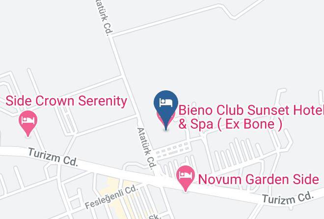 Manavgat - Bieno Club Sunset Hotel & Spa Maps