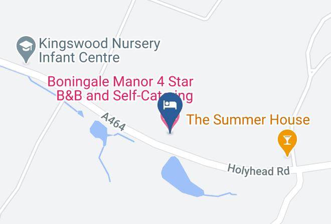 Shropshire - Boningale Manor 4 Star B&b And Self Catering Maps