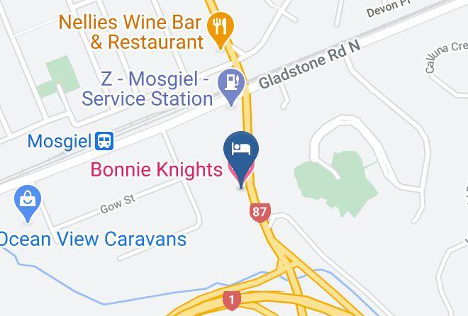 Dunedin - Bonnie Knights Motel Maps