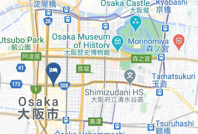 Osaka City Chuo Ward - Book And Bed Tokyo Shinsaibashi Maps