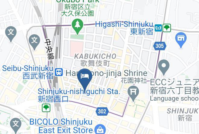 Shinjuku Ward - Booth Netcafe & Capsule Hotel Maps