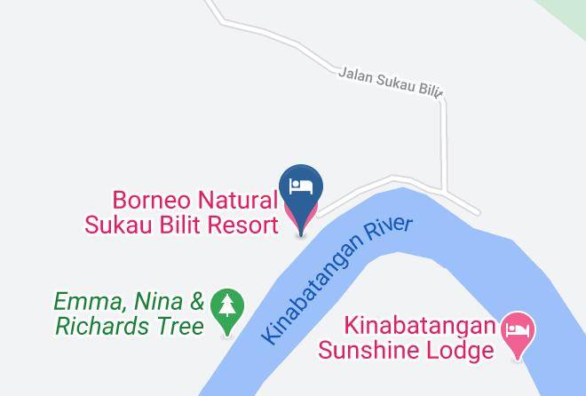 Bahagian Sandakan - Borneo Natural Sukau Bilit Resort Maps
