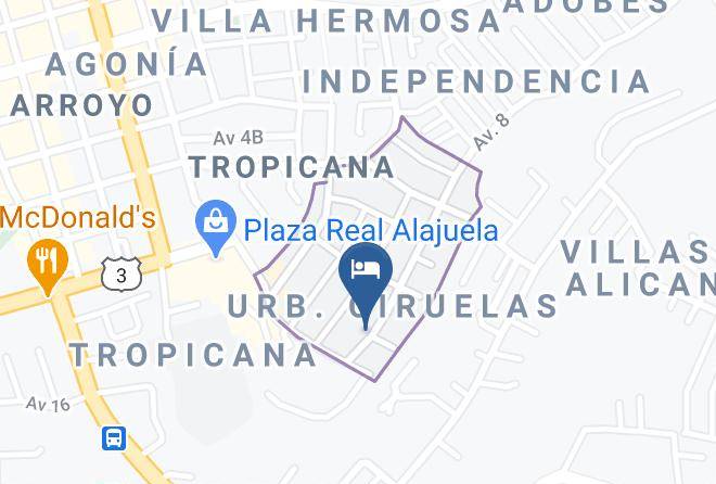 Alajuela - Boruka Bnb Maps