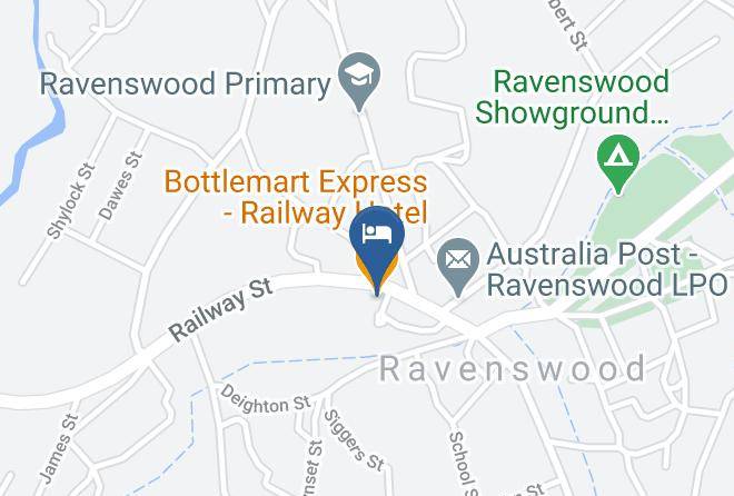 Charters Towers - Bottlemart Express Railway Hotel Maps