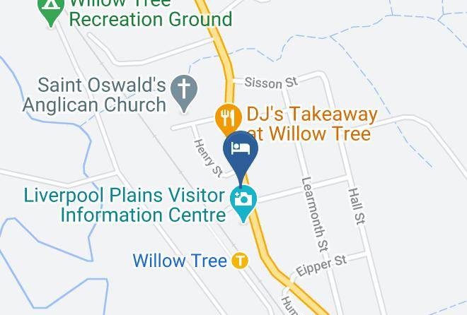 Liverpool Plains - Bottlemart Express Willow Tree Inn Maps