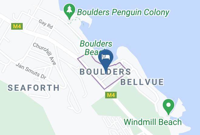 City Of Cape Town - Boulders Beach Lodge And Restaurant Maps