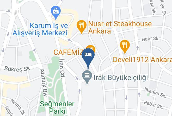 Argentum Hotel Map - Ankara - Cankaya