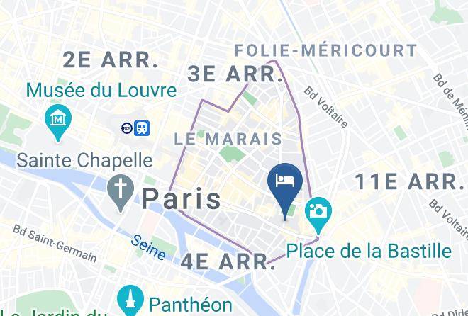 Paris - Boutique Hotel De La Place Des Vosges Maps