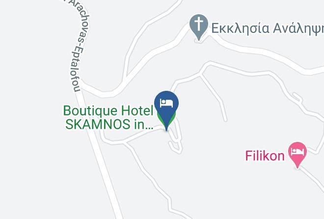Boutique Hotel Skamnos In Arachova By Delphi Greece Map