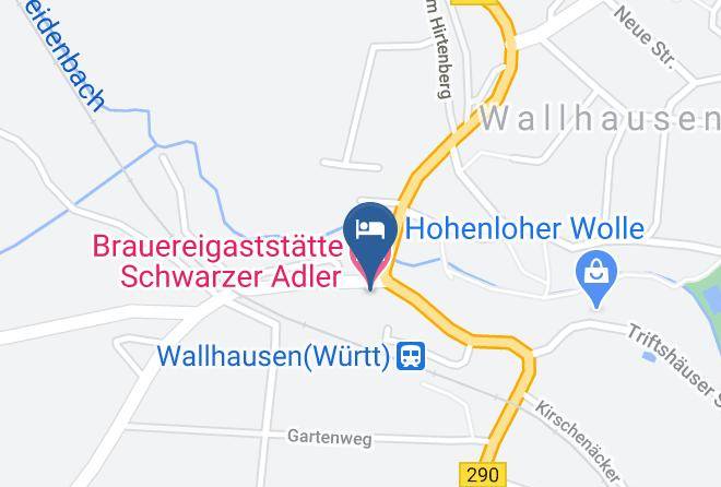 Schwabisch Hall - Brauereigaststatte Schwarzer Adler Maps