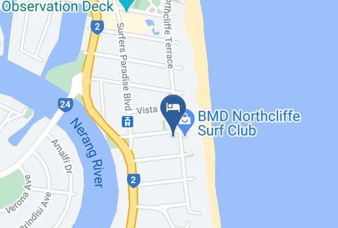 Breakfree Acapulco Surfers Paradise Map