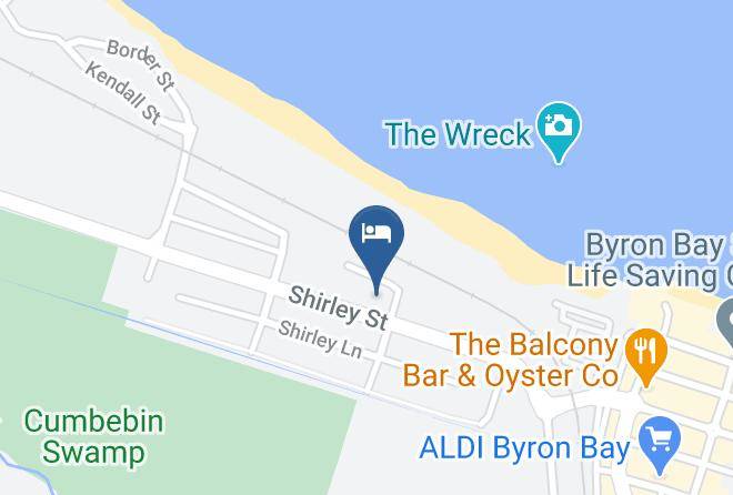 Eco Beach Resort Byron Bay Map