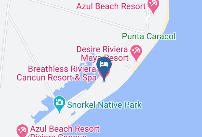Puerto Morelos - Breathless Riviera Cancun Resort & Spa Maps