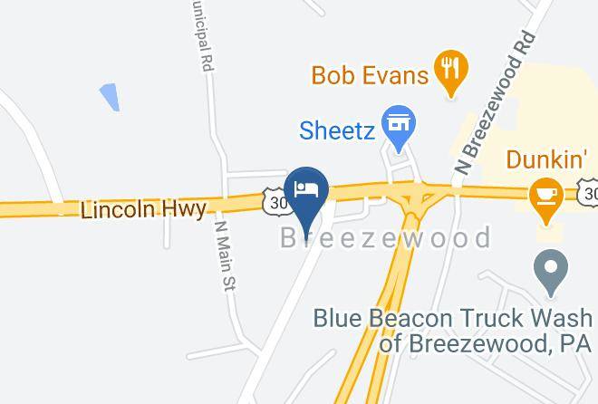 Breezewood Motel Map